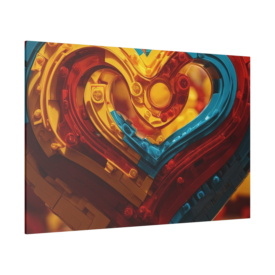 Colorful Heart Construction - Matte Canvas - Canvas - g(0D·IO) - 32" x 32" (Square) - 0.75'' -
