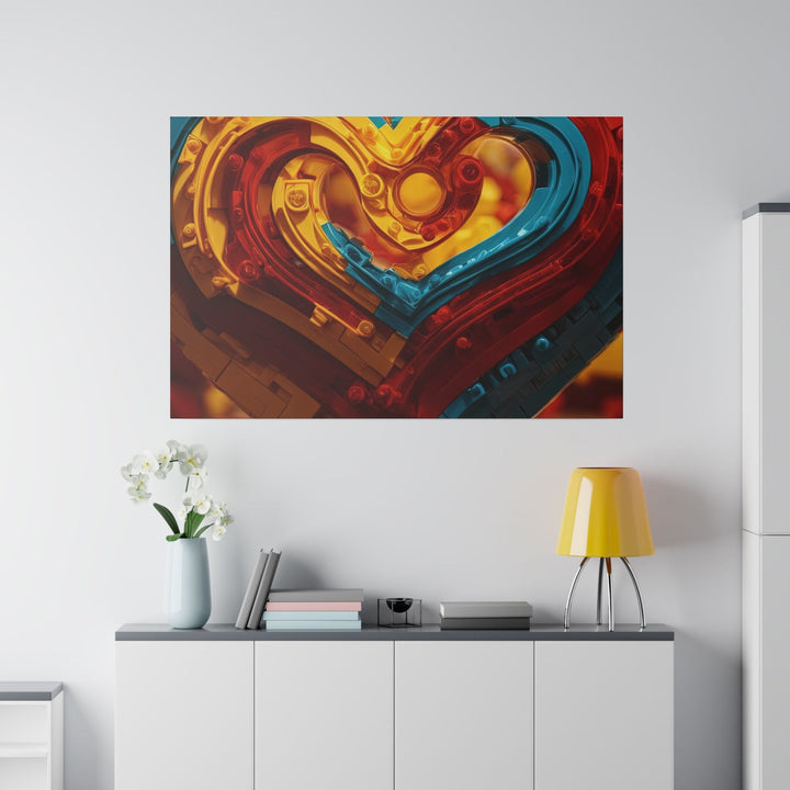 Colorful Heart Construction - Matte Canvas - Canvas - g(0D·IO) - 32" x 32" (Square) - 0.75'' -