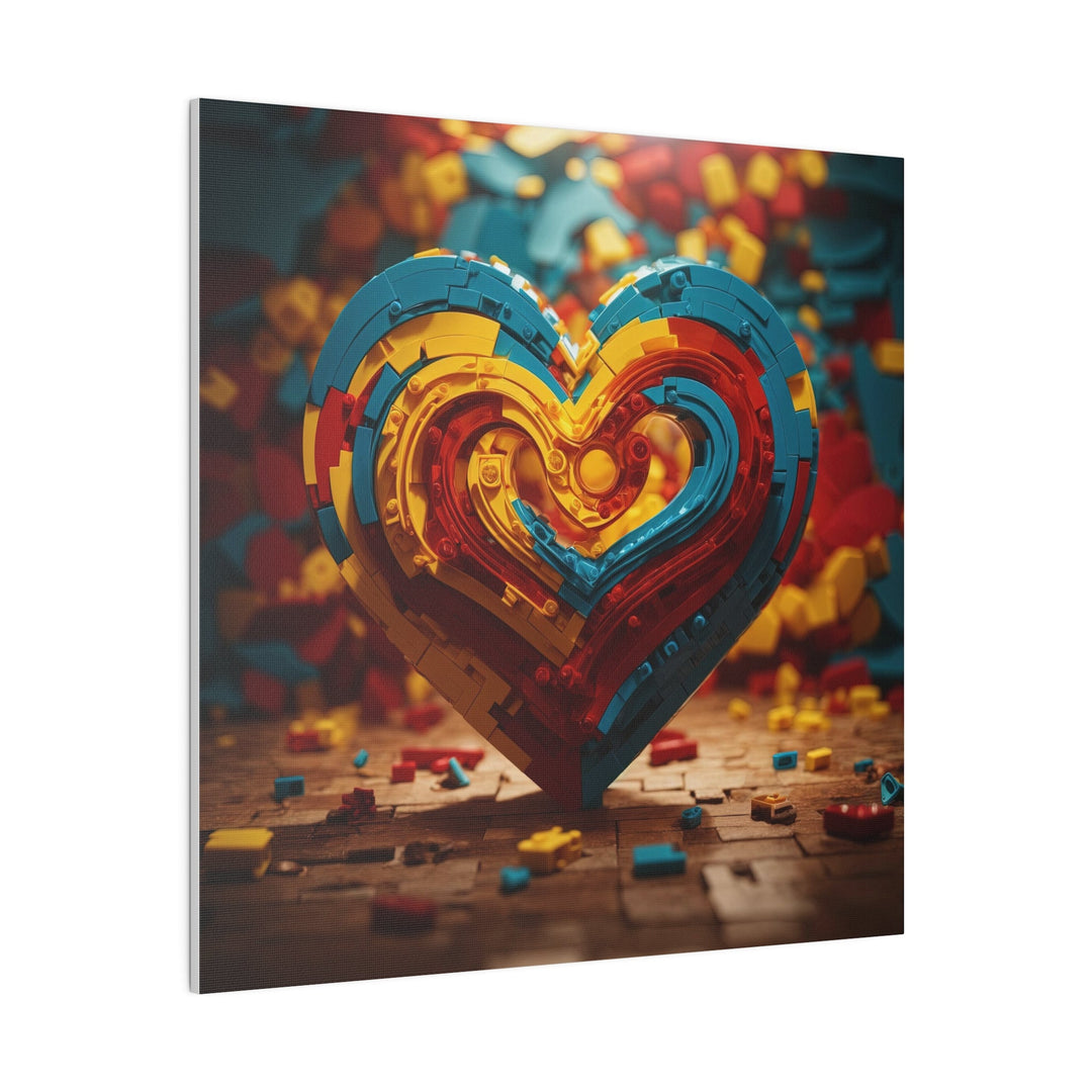 Colorful Heart Construction - Matte Canvas - Canvas - g(0D·IO) - 32" x 32" (Square) - 0.75'' -