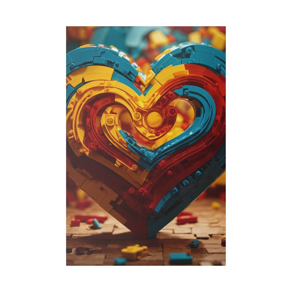 Colorful Heart Construction - Matte Canvas - Canvas - g(0D·IO) - 32″ x 48″ (Vertical) - 0.75'' -