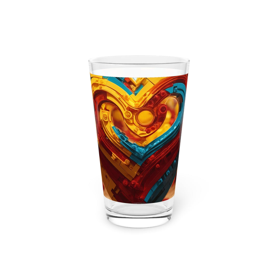 Colorful Heart Construction - Pint Glass - Mug - g(0D·IO) - 16oz - -