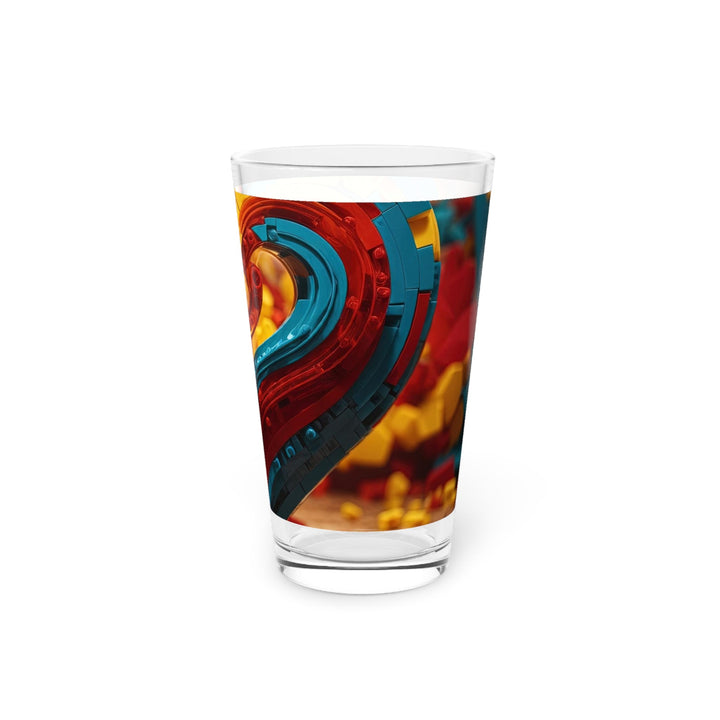 Colorful Heart Construction - Pint Glass - Mug - g(0D·IO) - 16oz - -