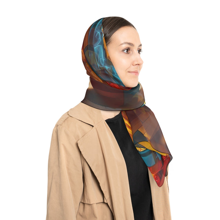 Colorful Heart Construction - Poly Scarf - Accessories - g(0D·IO) - Poly chiffon - 50" × 50" -