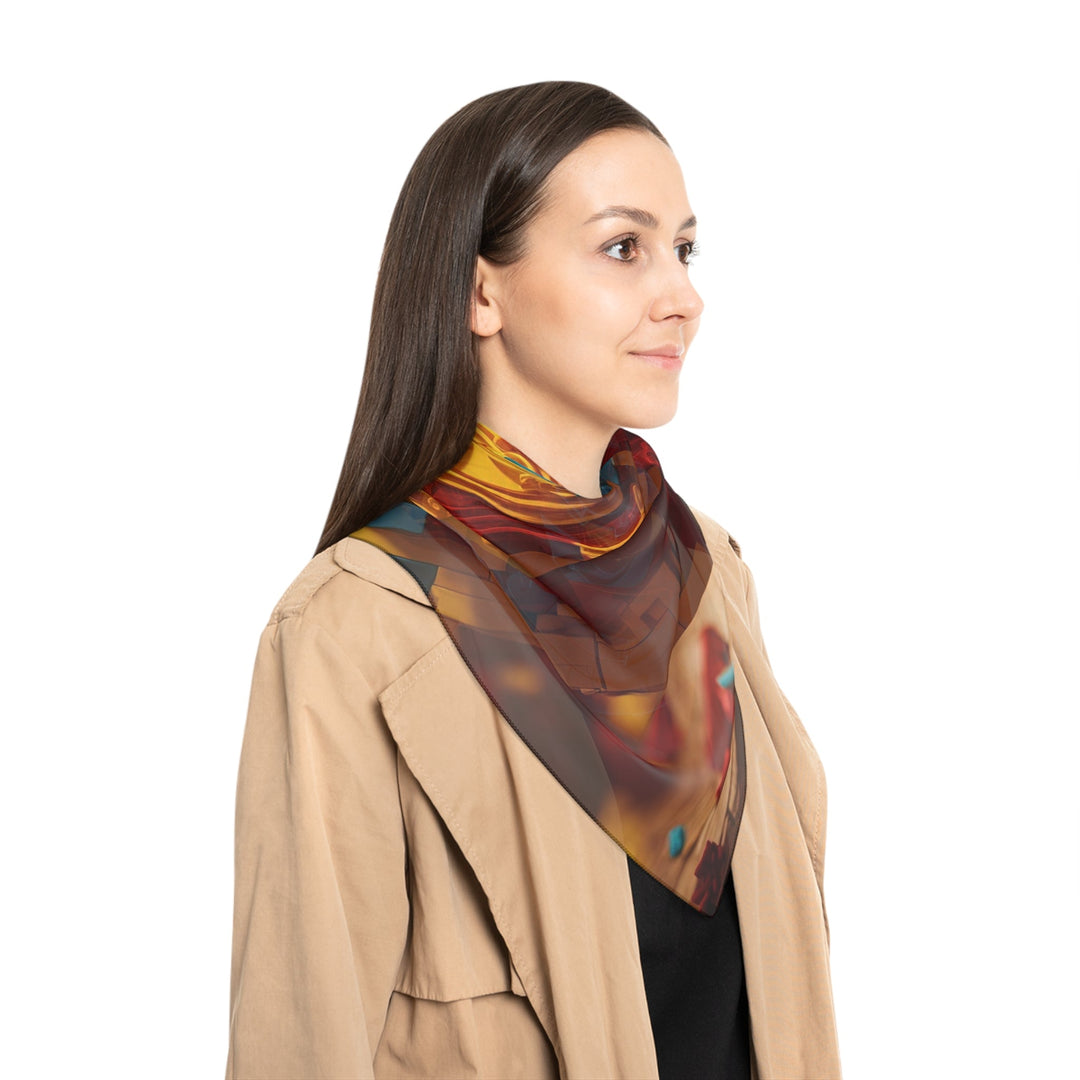 Colorful Heart Construction - Poly Scarf - Accessories - g(0D·IO) - Poly chiffon - 50" × 50" -