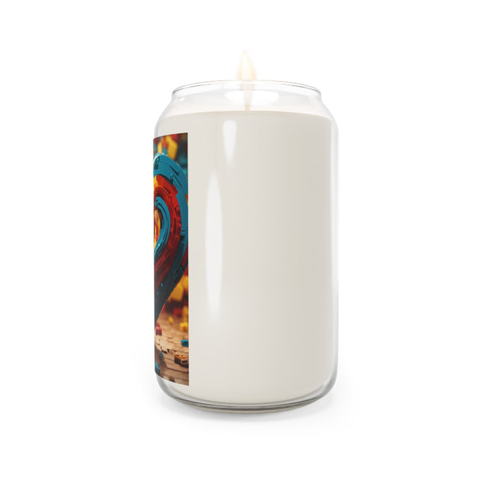 Colorful Heart Construction - Scented Candle - Home Decor - g(0D·IO) - Vanilla Bean - 13.75oz -
