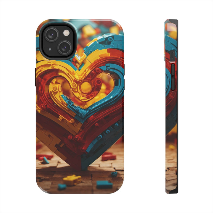 Colorful Heart Construction - Tough Phone Case - Phone Case - g(0D·IO) - iPhone 14 Plus - -
