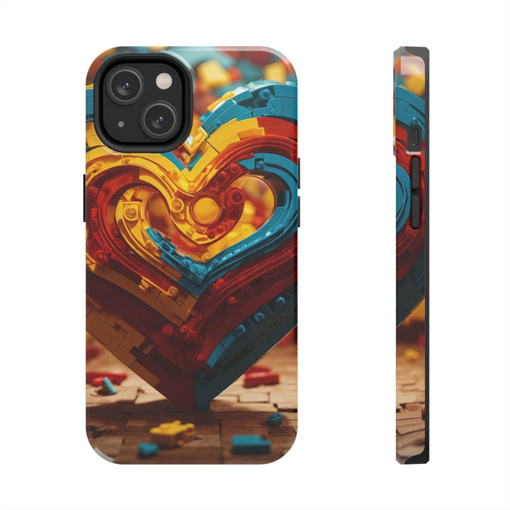 Colorful Heart Construction - Tough Phone Case - Phone Case - g(0D·IO) - iPhone 14 - -