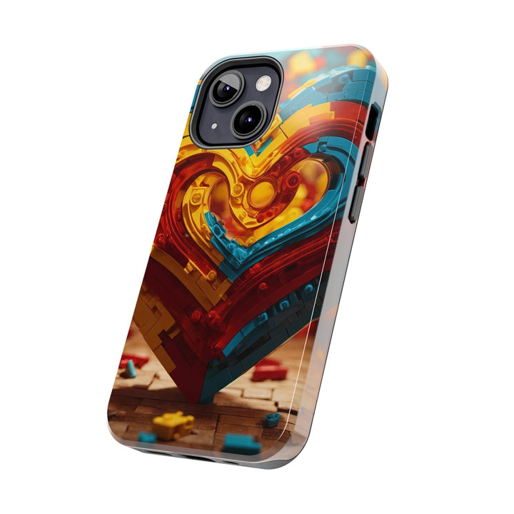 Colorful Heart Construction - Tough Phone Case - Phone Case - g(0D·IO) - iPhone 13 Mini - -