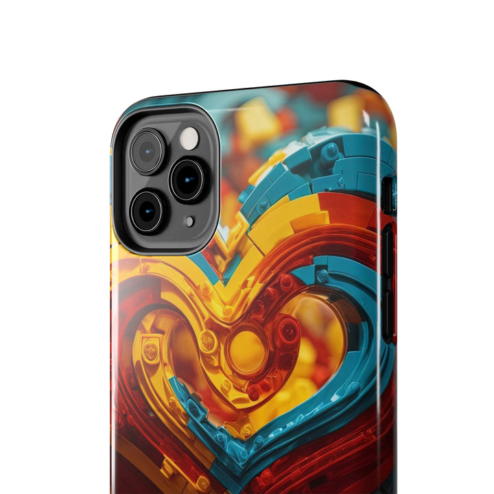 Colorful Heart Construction - Tough Phone Case - Phone Case - g(0D·IO) - iPhone 13 Mini - -