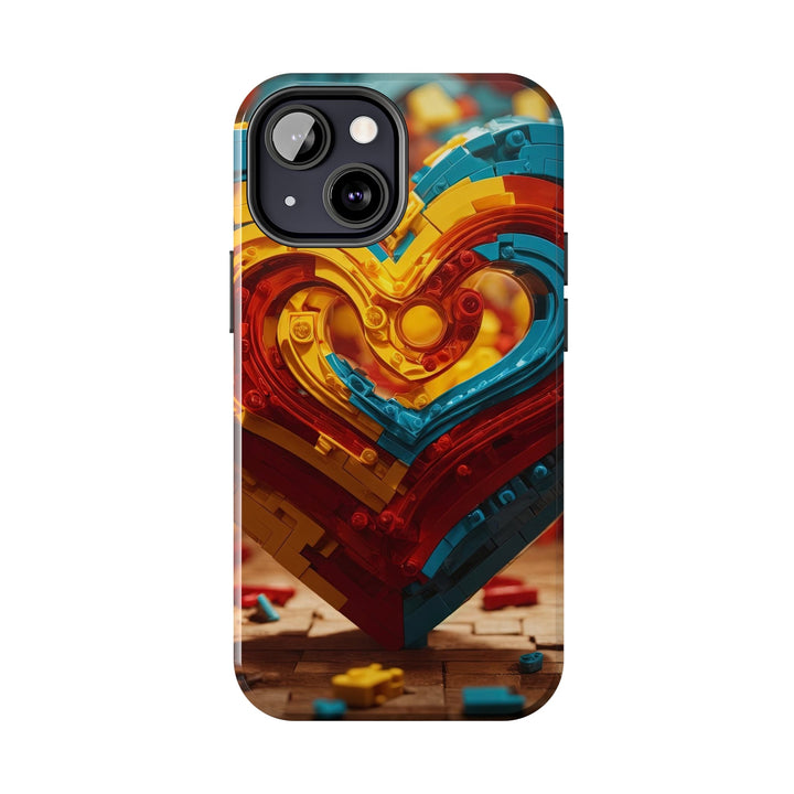 Colorful Heart Construction - Tough Phone Case - Phone Case - g(0D·IO) - iPhone 13 Mini - -