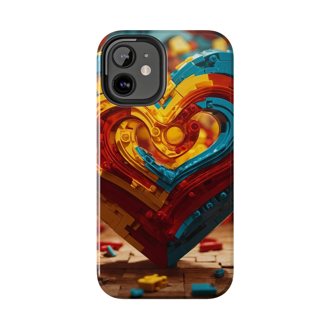 Colorful Heart Construction - Tough Phone Case - Phone Case - g(0D·IO) - iPhone 13 Mini - -