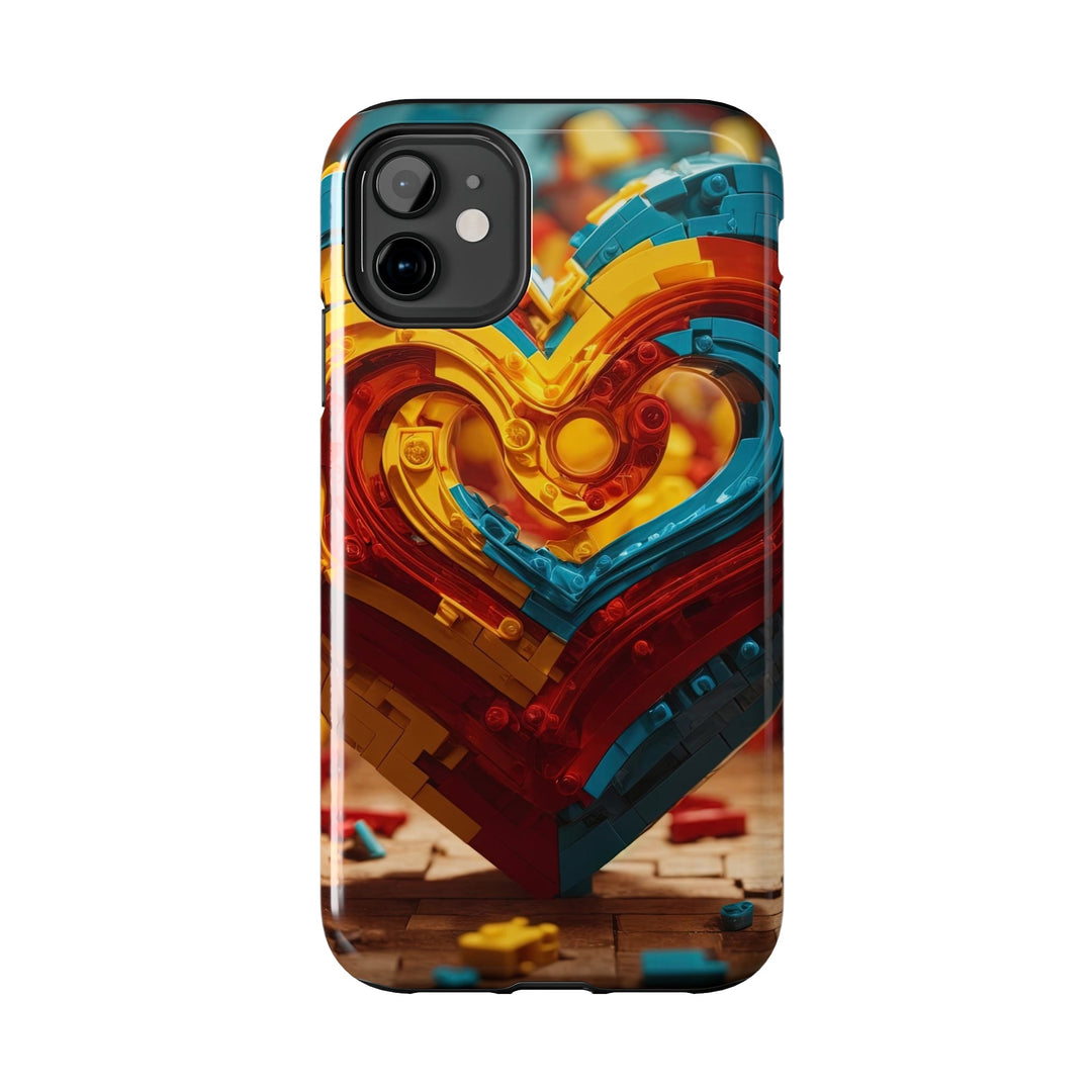 Colorful Heart Construction - Tough Phone Case - Phone Case - g(0D·IO) - iPhone 13 Mini - -
