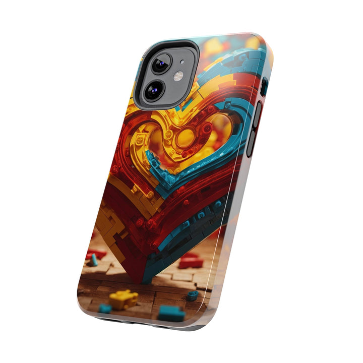 Colorful Heart Construction - Tough Phone Case - Phone Case - g(0D·IO) - iPhone 13 Mini - -