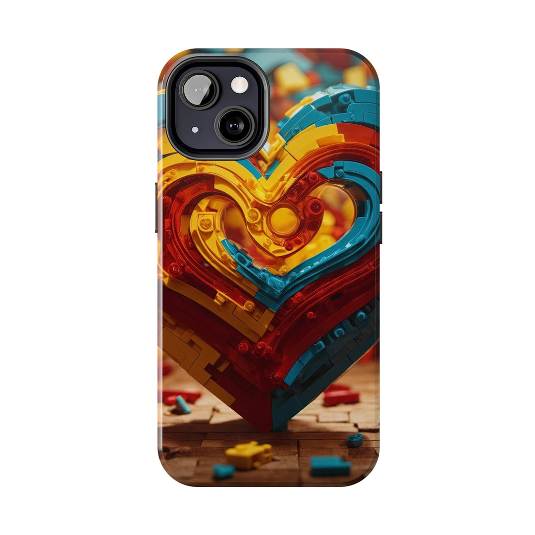 Colorful Heart Construction - Tough Phone Case - Phone Case - g(0D·IO) - iPhone 13 Mini - -