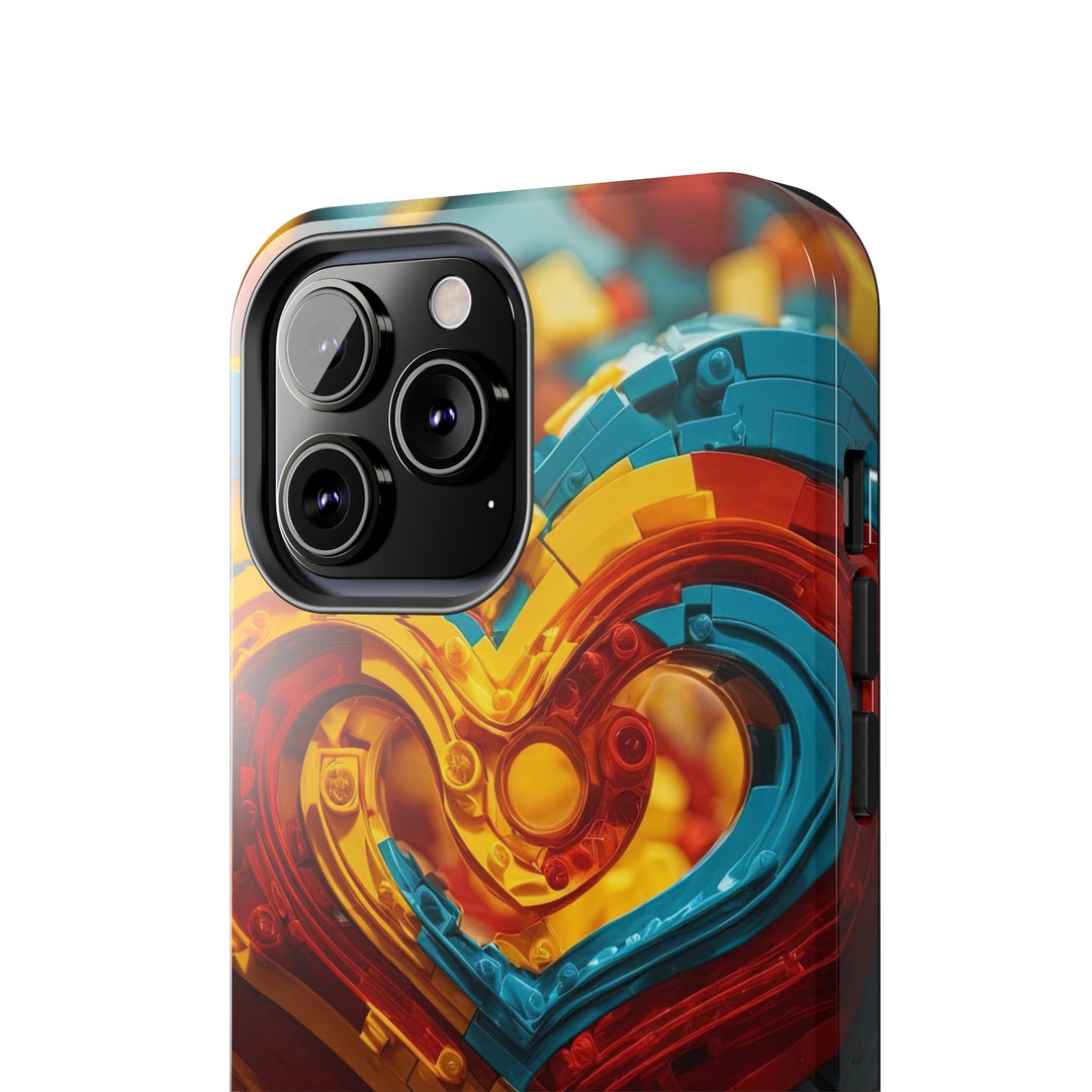 Colorful Heart Construction - Tough Phone Case - Phone Case - g(0D·IO) - iPhone 13 Mini - -