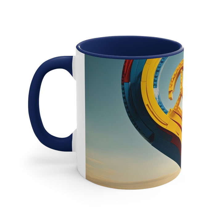 Colorful Heart Sculpture - Accent Coffee Mug - Mug - g(0D·IO) - Pink - 11oz -