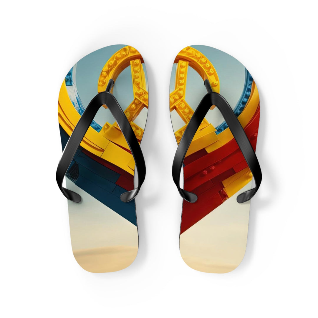 Colorful Heart Sculpture - Flip Flops - Shoes - g(0D·IO) - M - Black sole -
