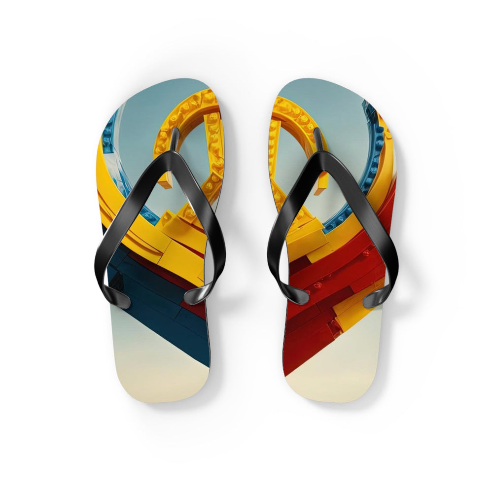 Colorful Heart Sculpture - Flip Flops - Shoes - g(0D·IO) - S - Black sole -