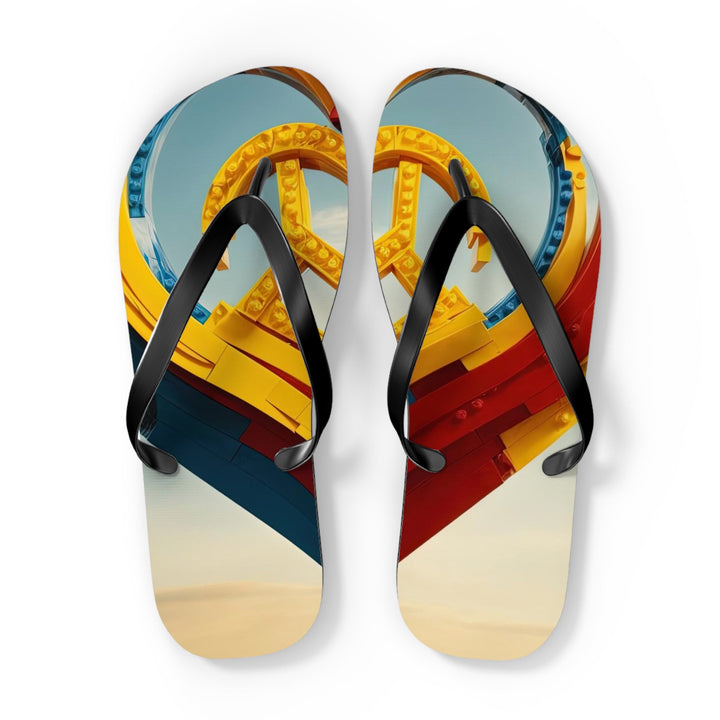 Colorful Heart Sculpture - Flip Flops - Shoes - g(0D·IO) - XL - Black sole -