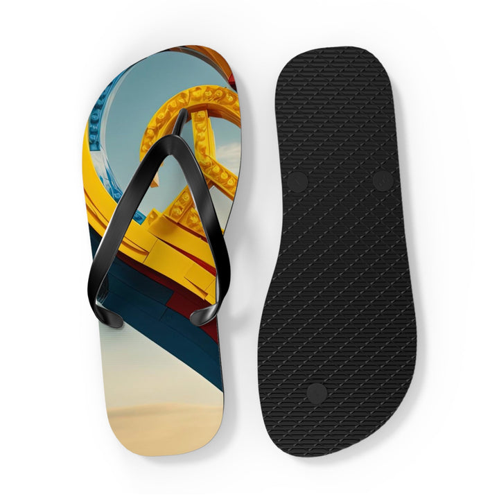 Colorful Heart Sculpture - Flip Flops - Shoes - g(0D·IO) - XL - Black sole -