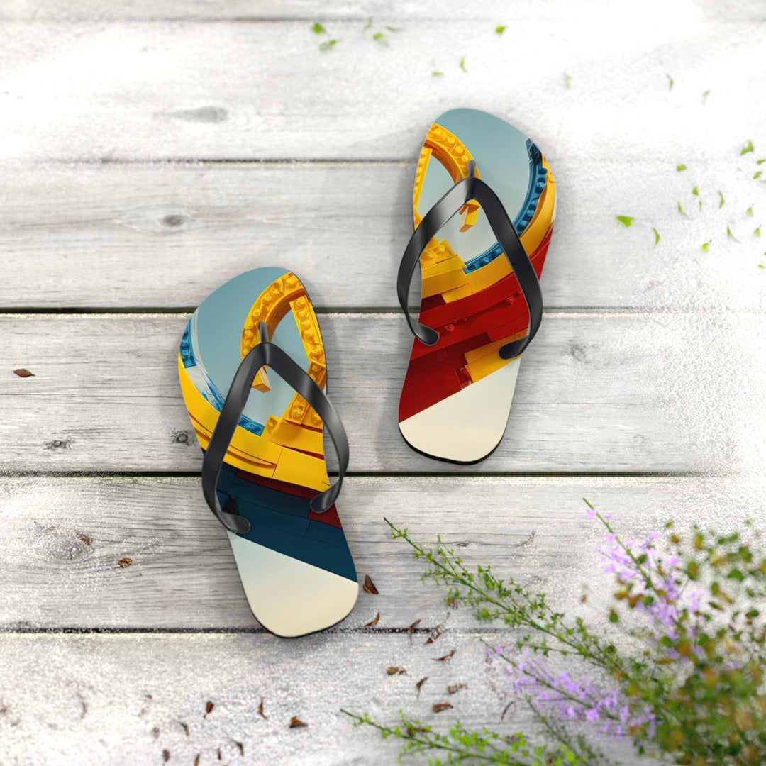 Colorful Heart Sculpture - Flip Flops - Shoes - g(0D·IO) - XL - Black sole -