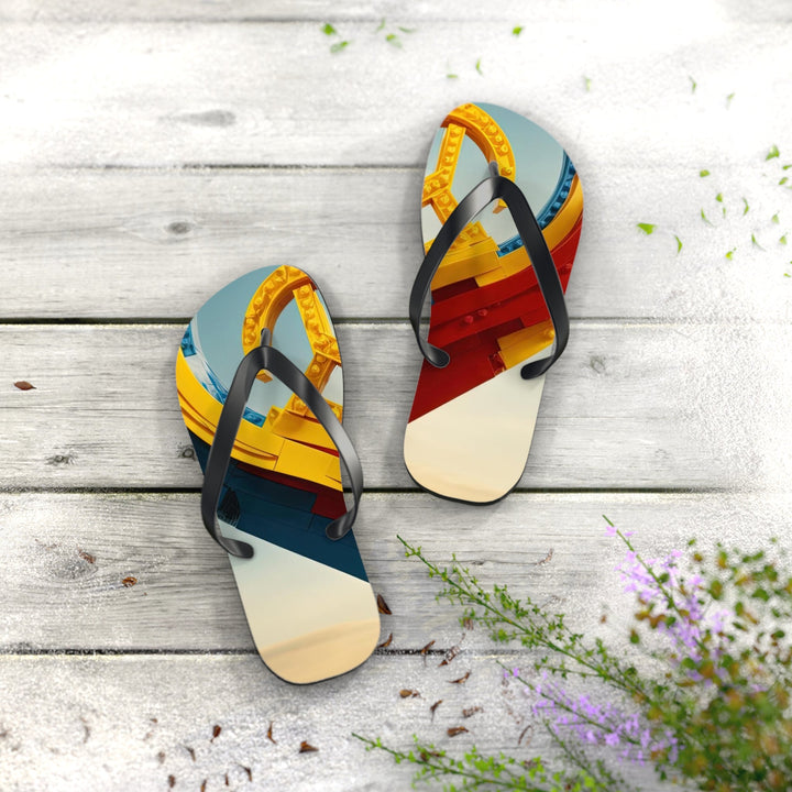Colorful Heart Sculpture - Flip Flops - Shoes - g(0D·IO) - XL - Black sole -