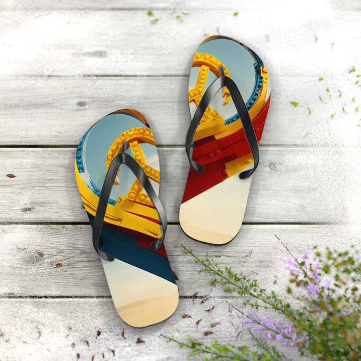 Colorful Heart Sculpture - Flip Flops - Shoes - g(0D·IO) - XL - Black sole -