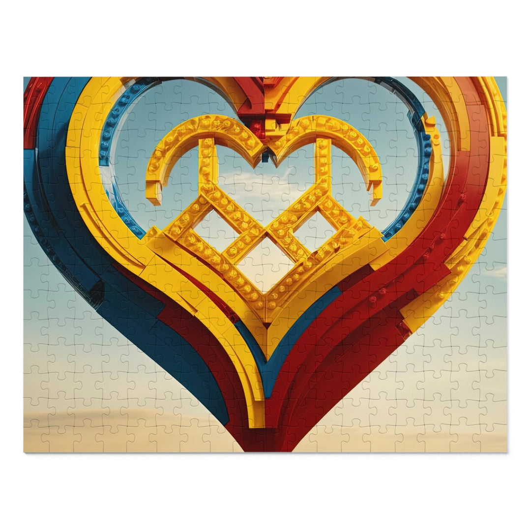 Colorful Heart Sculpture - Jigsaw Puzzle (100, 252, 500, 1000 pieces) - Puzzle - g(0D·IO) - 14" × 11" (252 pcs) - -