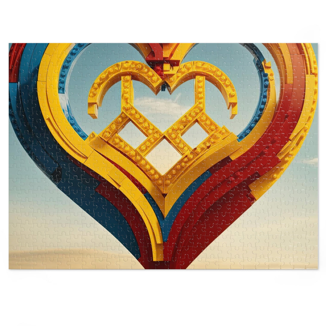 Colorful Heart Sculpture - Jigsaw Puzzle (100, 252, 500, 1000 pieces) - Puzzle - g(0D·IO) - 20.5" × 15" (500 pcs) - -
