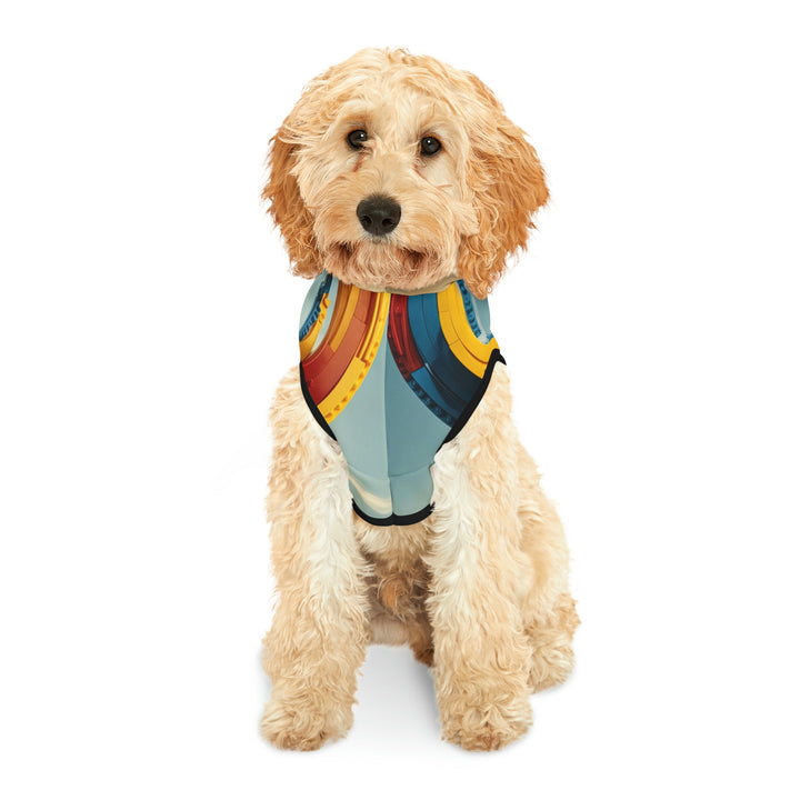 Colorful Heart Sculpture - Pet Hoodie - Pets - g(0D·IO) - XXS - Black Rib -
