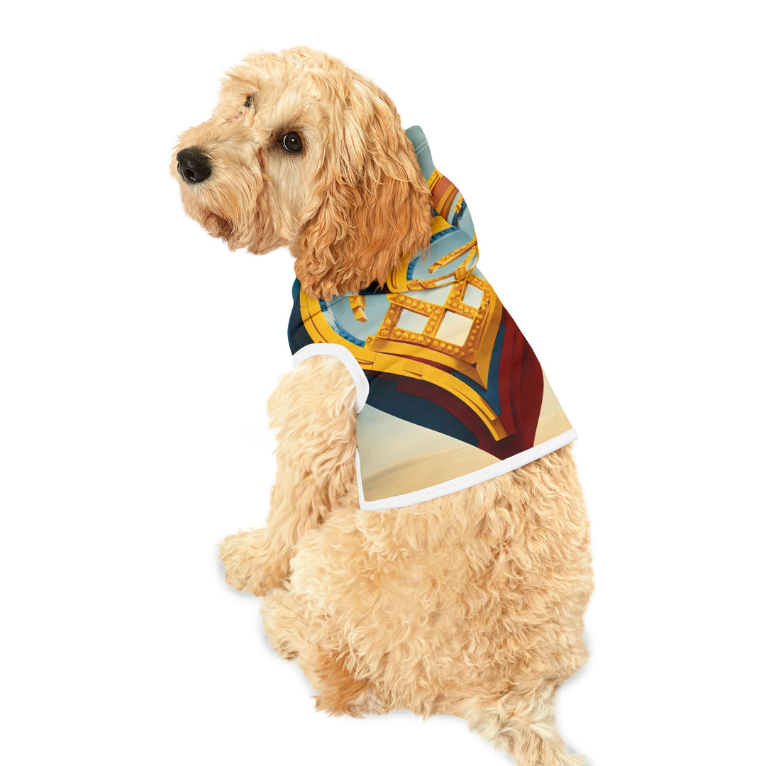 Colorful Heart Sculpture - Pet Hoodie - Pets - g(0D·IO) - XXS - Black Rib -