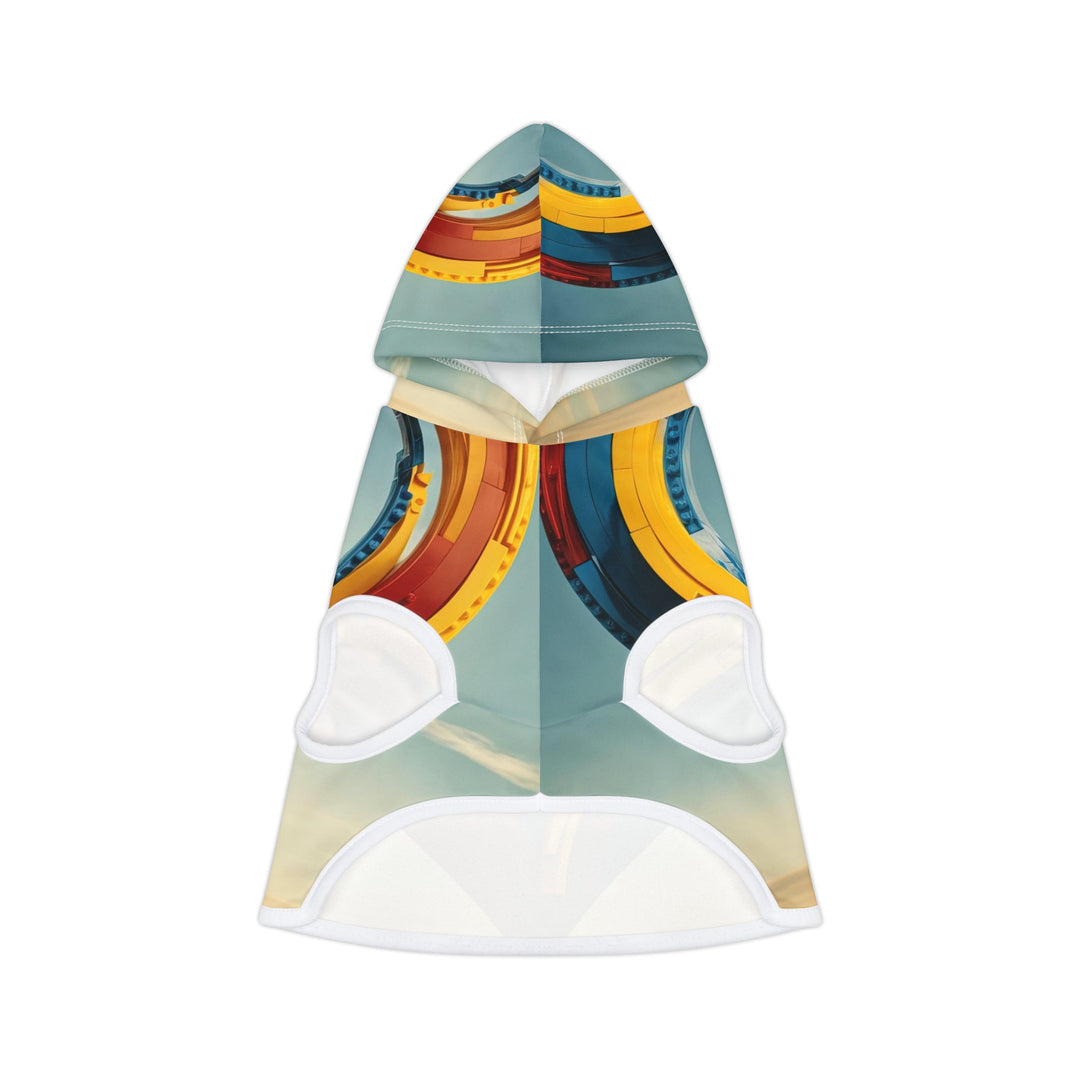Colorful Heart Sculpture - Pet Hoodie - Pets - g(0D·IO) - XXS - White Rib -