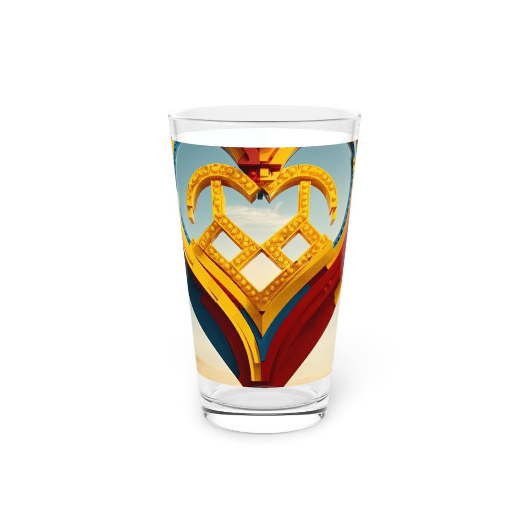Colorful Heart Sculpture - Pint Glass - Mug - g(0D·IO) - 16oz - -