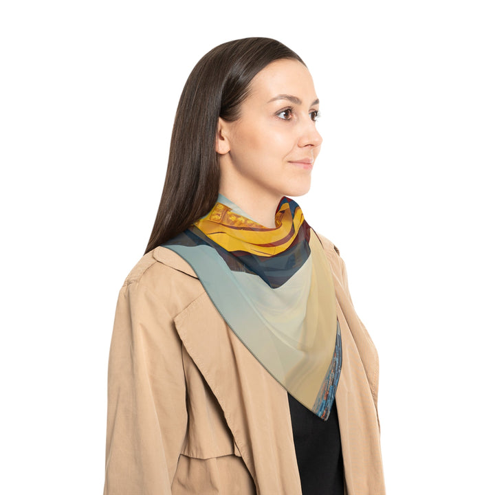 Colorful Heart Sculpture - Poly Scarf - Accessories - g(0D·IO) - Poly chiffon - 50" × 50" -