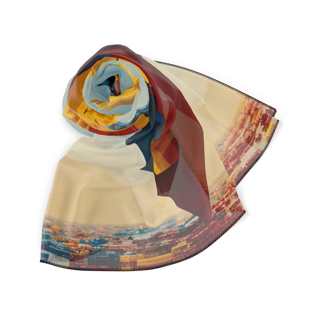 Colorful Heart Sculpture - Poly Scarf - Accessories - g(0D·IO) - Poly chiffon - 50" × 50" -