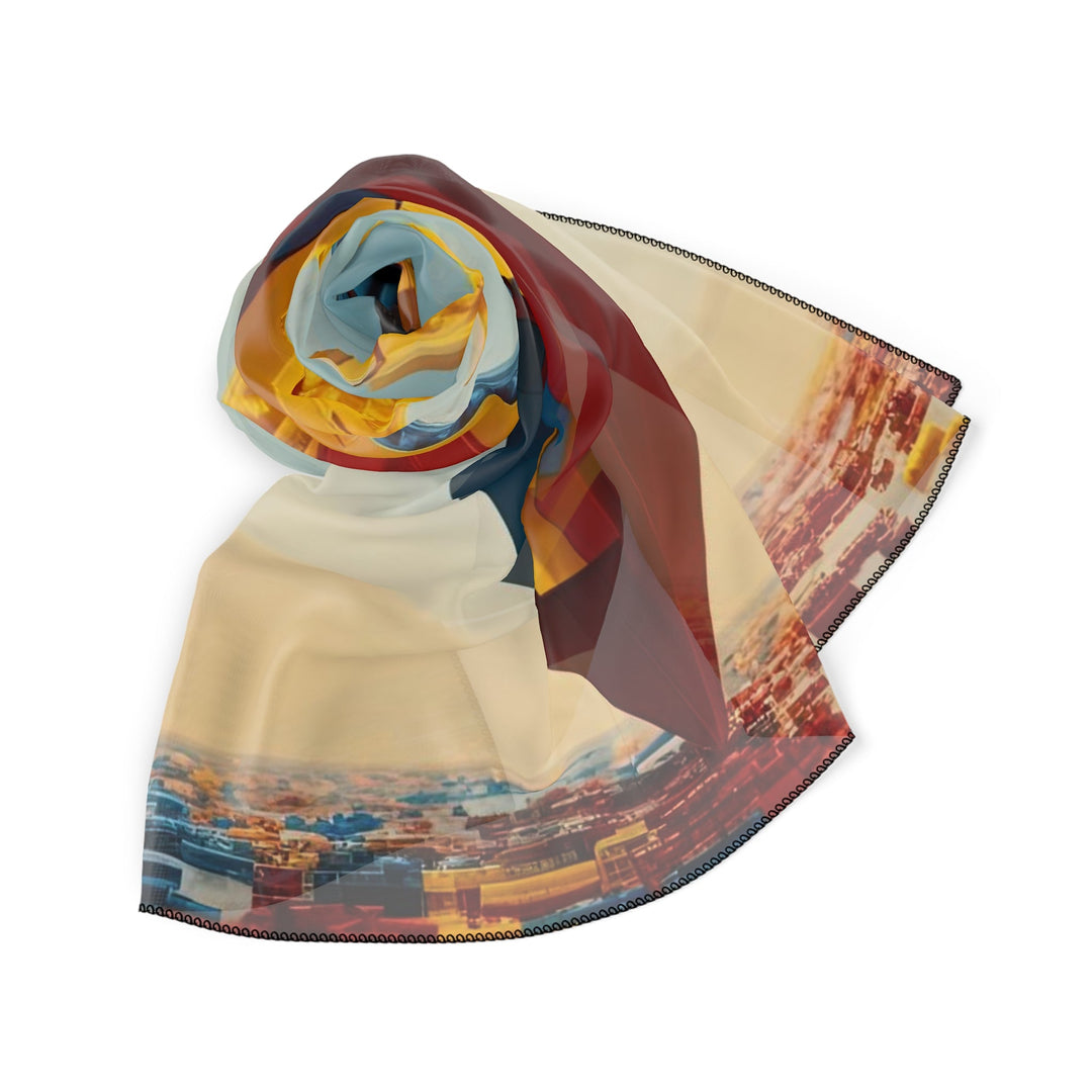 Colorful Heart Sculpture - Poly Scarf - Accessories - g(0D·IO) - Poly chiffon - 50" × 50" -