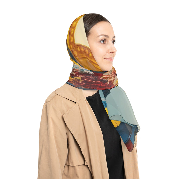 Colorful Heart Sculpture - Poly Scarf - Accessories - g(0D·IO) - Poly chiffon - 50" × 50" -
