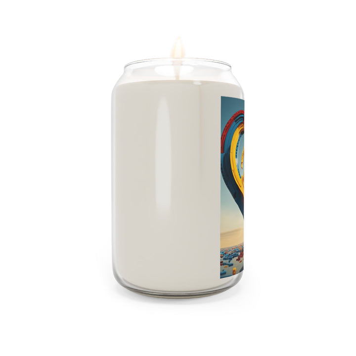 Colorful Heart Sculpture - Scented Candle - Home Decor - g(0D·IO) - Vanilla Bean - 13.75oz -