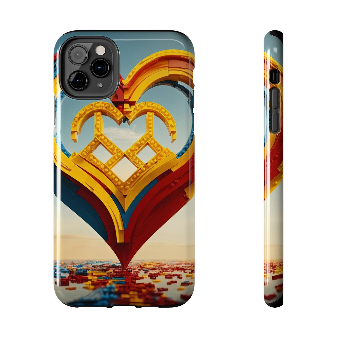 Colorful Heart Sculpture - Tough Phone Case - Phone Case - g(0D·IO) - iPhone 11 Pro Max - -