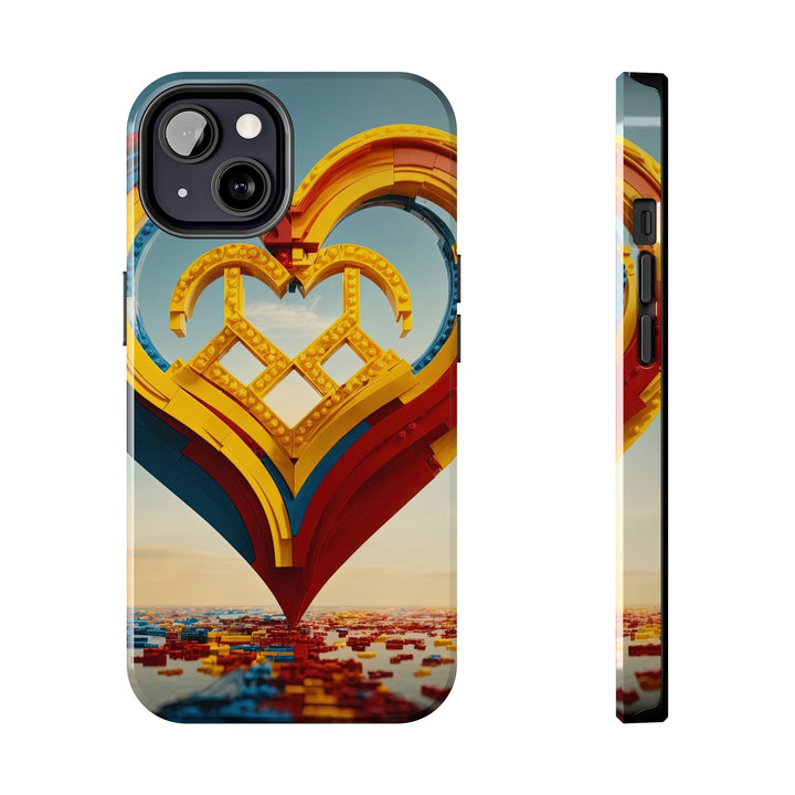 Colorful Heart Sculpture - Tough Phone Case - Phone Case - g(0D·IO) - iPhone 13 - -