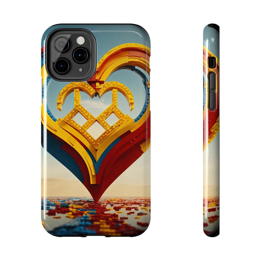 Colorful Heart Sculpture - Tough Phone Case - Phone Case - g(0D·IO) - iPhone 11 Pro - -