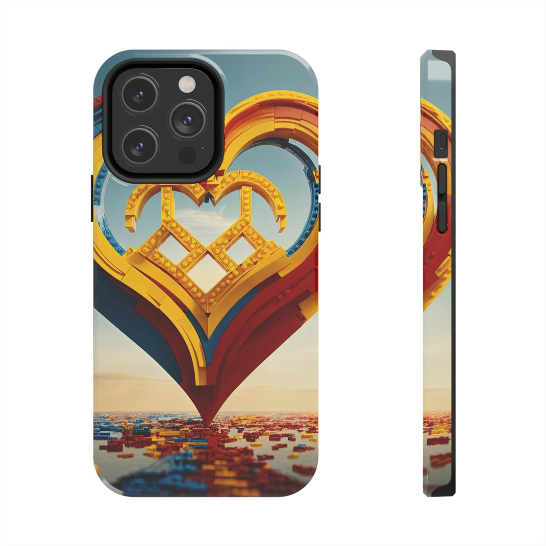 Colorful Heart Sculpture - Tough Phone Case - Phone Case - g(0D·IO) - iPhone 14 Pro Max - -