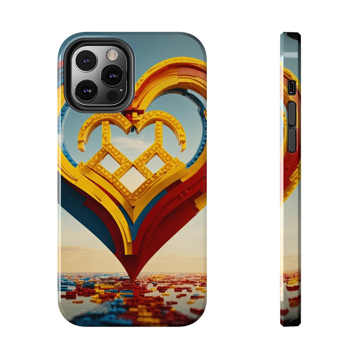 Colorful Heart Sculpture - Tough Phone Case - Phone Case - g(0D·IO) - iPhone 12 Pro - -