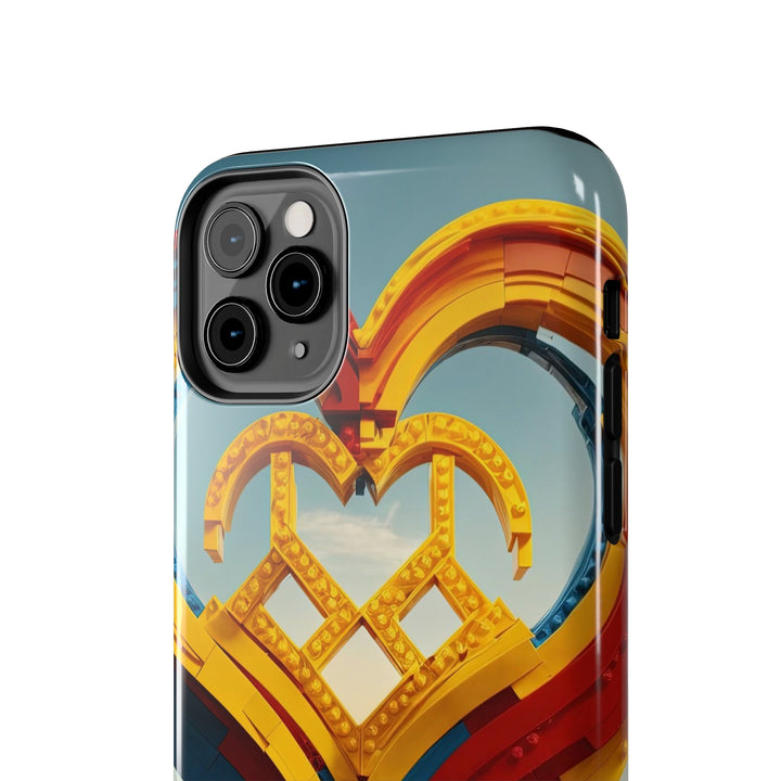 Colorful Heart Sculpture - Tough Phone Case - Phone Case - g(0D·IO) - iPhone 13 Mini - -