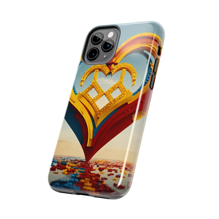 Colorful Heart Sculpture - Tough Phone Case - Phone Case - g(0D·IO) - iPhone 13 Mini - -