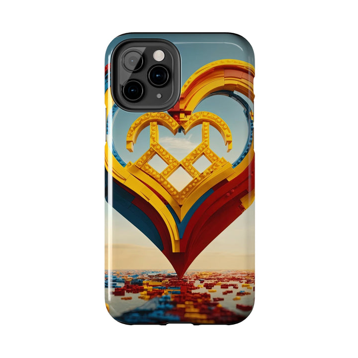 Colorful Heart Sculpture - Tough Phone Case - Phone Case - g(0D·IO) - iPhone 13 Mini - -