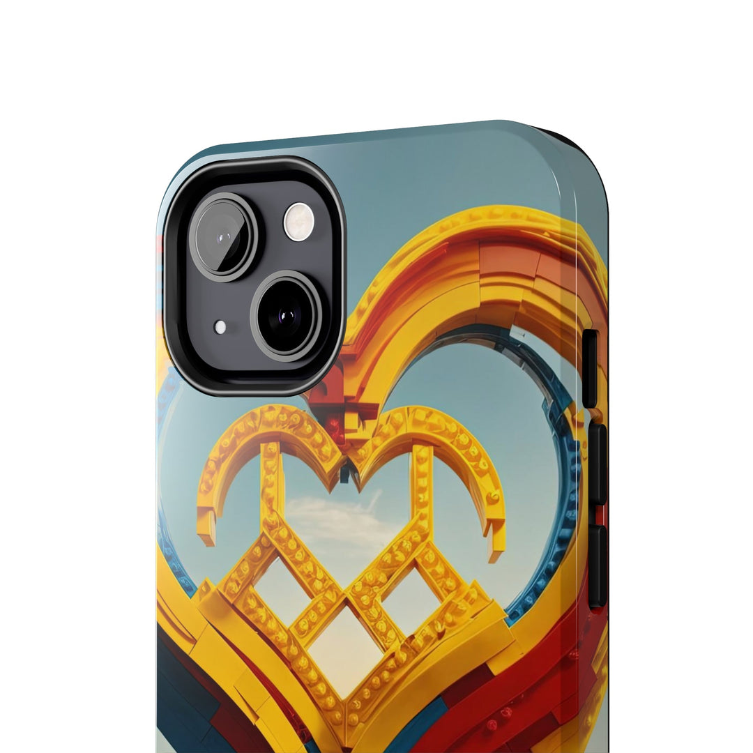 Colorful Heart Sculpture - Tough Phone Case - Phone Case - g(0D·IO) - iPhone 13 Mini - -