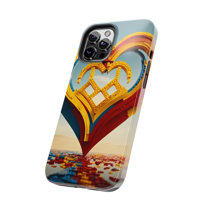 Colorful Heart Sculpture - Tough Phone Case - Phone Case - g(0D·IO) - iPhone 13 Mini - -