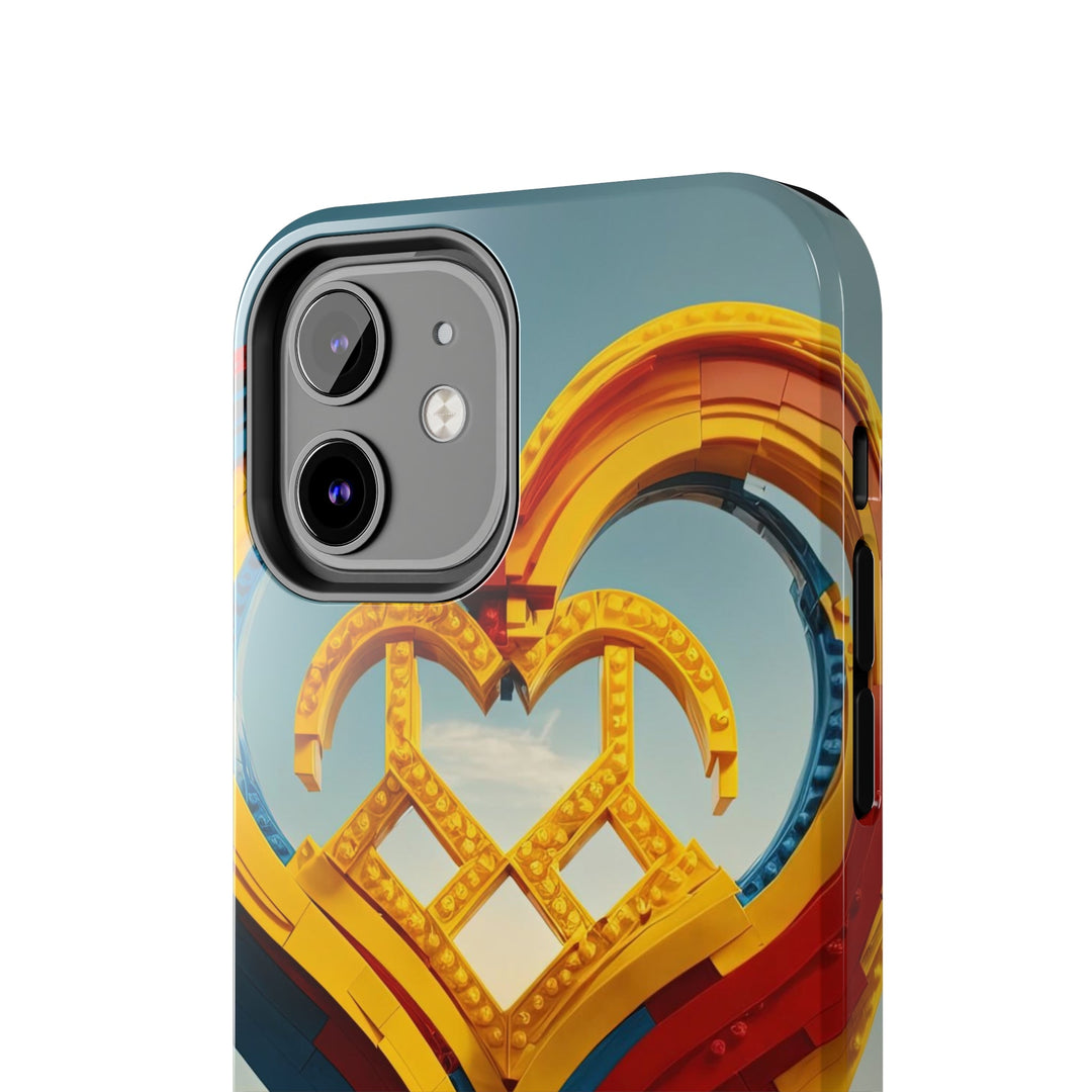 Colorful Heart Sculpture - Tough Phone Case - Phone Case - g(0D·IO) - iPhone 13 Mini - -