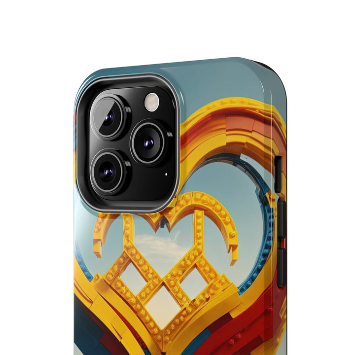 Colorful Heart Sculpture - Tough Phone Case - Phone Case - g(0D·IO) - iPhone 13 Mini - -